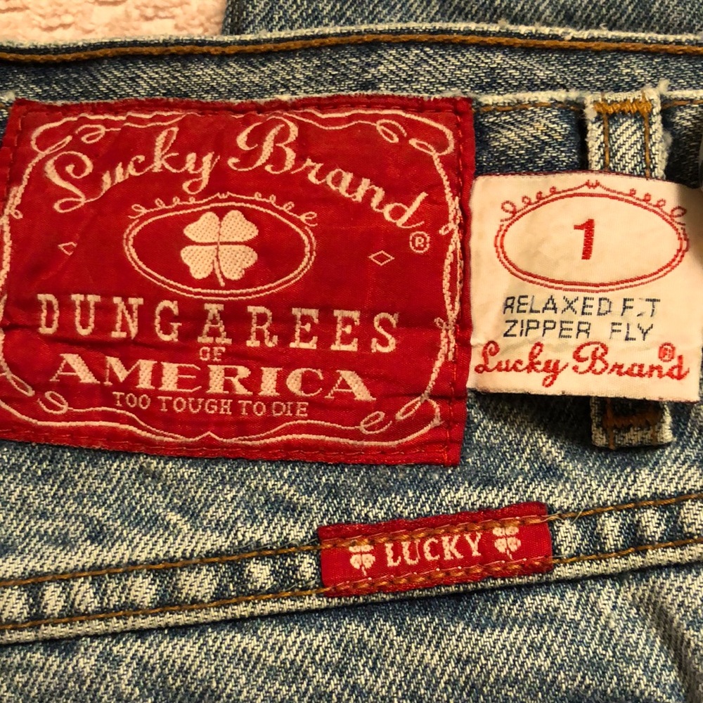 Vintage USA Made Lucky Brand 1 Relaxed Fit Zipper Fly 100% Cotton Size 31